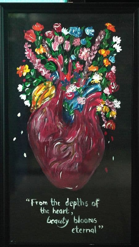 Handmade Canvas Art with Frame - Image 2